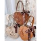 Sheep Puff Chocolate Pattern Heart Shaped Bag(Limited Reservation/3 Colours/Full Payment Without Shipping)